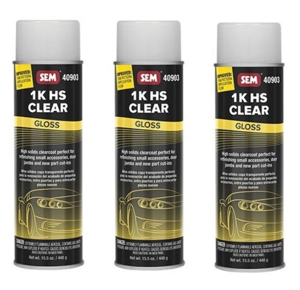 SEM 40903, 1K HS Gloss Clear (3 Pack)