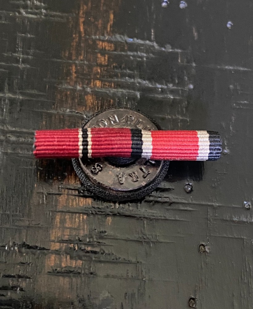 WW2 GERMAN 2 Place Ribbon Bar Button Device Eastern Front, IC 2nd cl Nr Mint