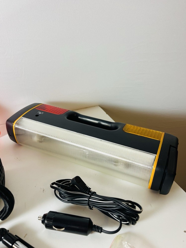 Auto Emergency Roadside Kit w/ 12V Air Compressor Jumper Cables Triangle