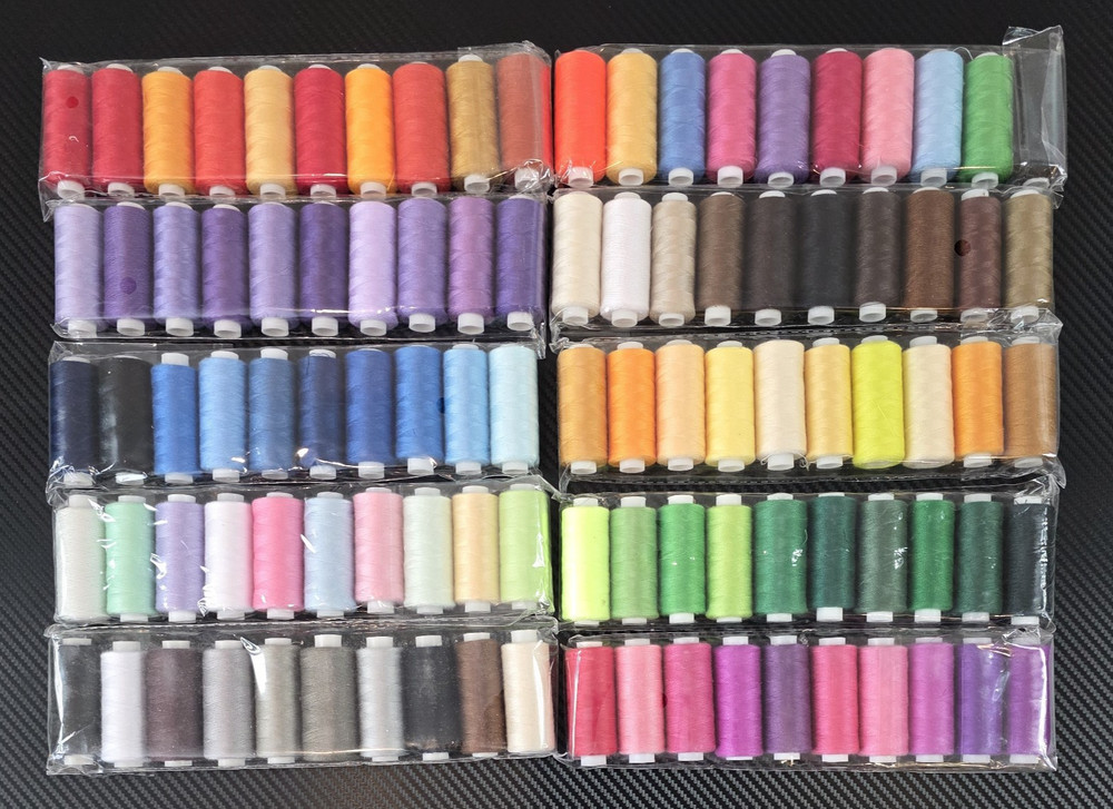 Sewing Thread Kit 100 Color All Purpose Polyester Thread Kit