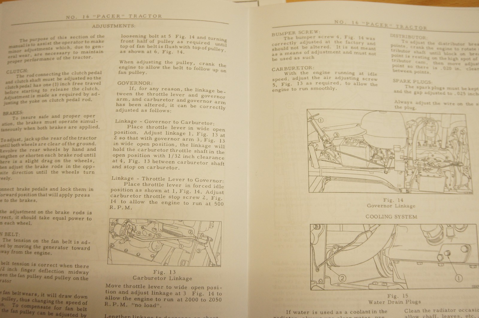 Massey Harris Pacer No 16 Tractor Owner's Manual & Parts Catalog MH Continental
