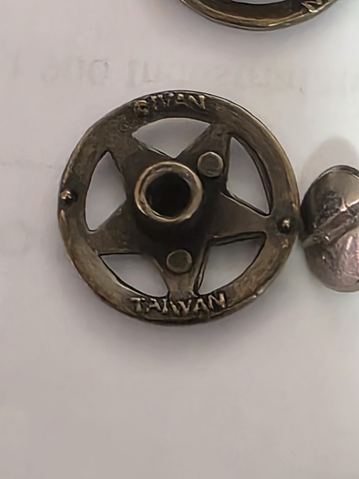 Lot of (7) Vintage Brass Ivan WESTERN TEXAS STAR CONCHOS SCREWBACK