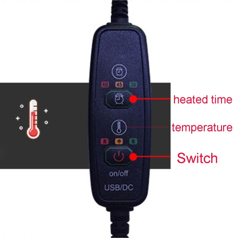 Winter USB Heating Wired Mouse 3-Button Corded Mouse for Laptop Desktop Notebook