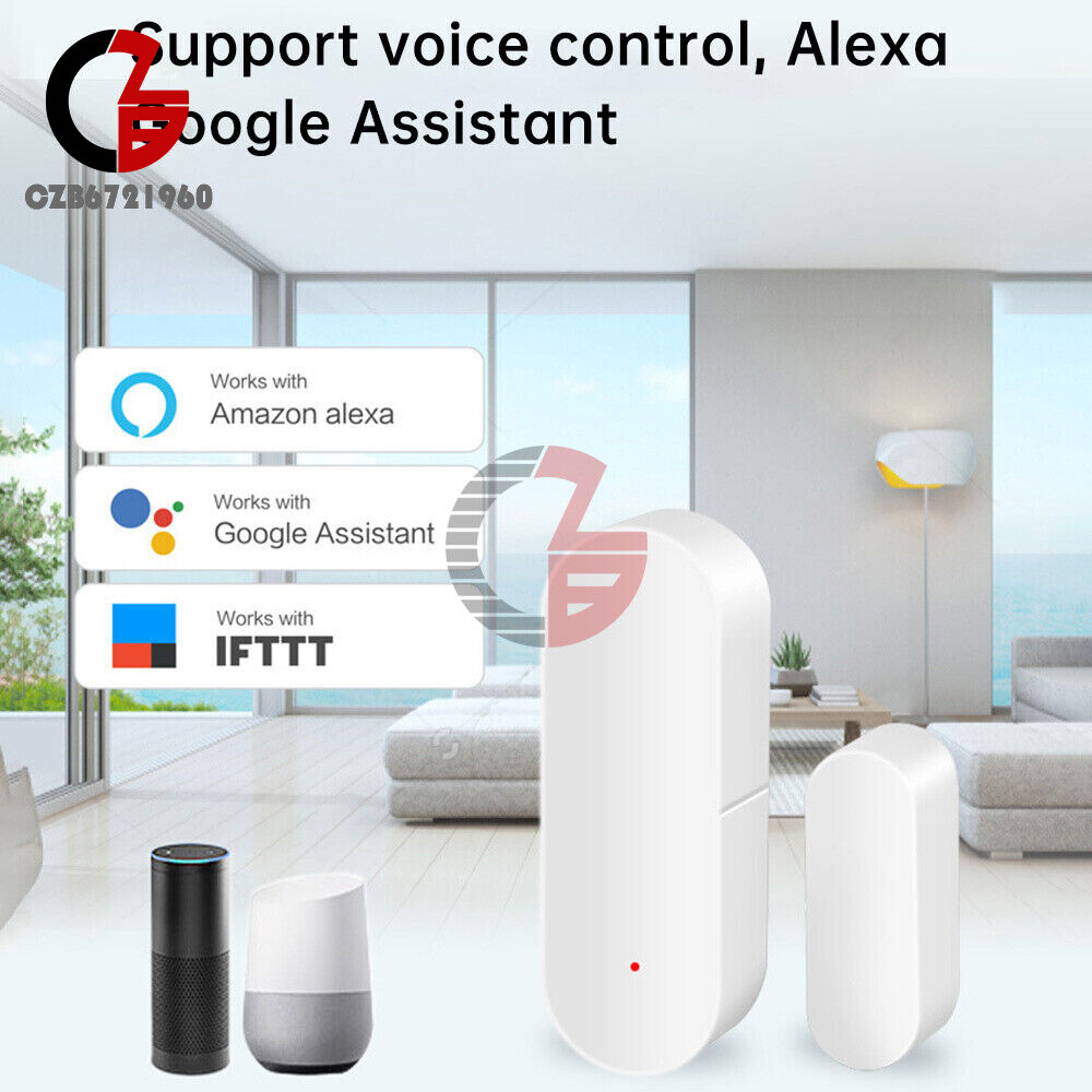 TUYA Wireless WIFI ZigBee Home Security Door Sensor App Control Notification 3V
