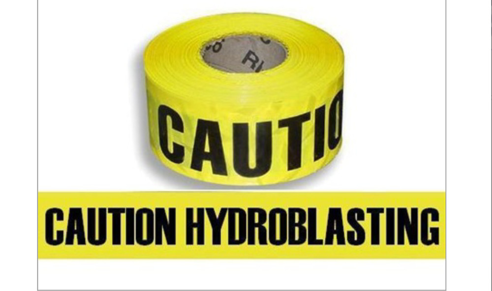 Barricade caution Tape 3" x 1000 ft Hydroblasting 2 mil (12 Roll/Case)