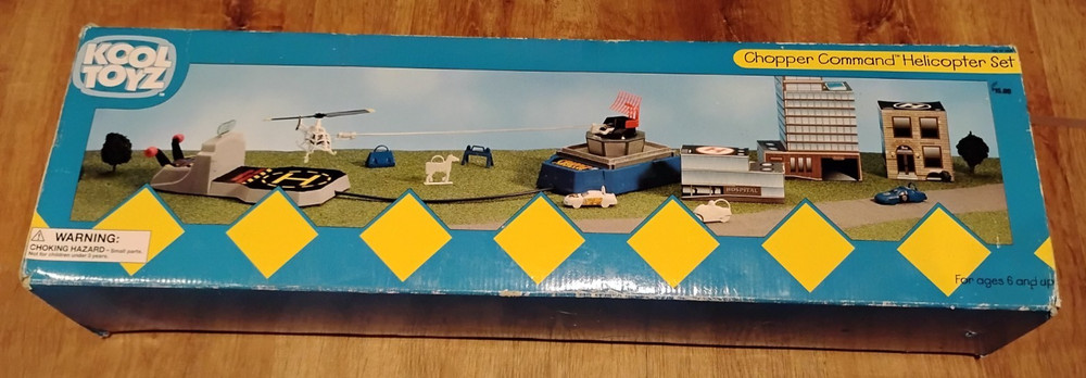 KOOL TOYZ Chopper Command Helicopter Set, Unused Open Box from 2000