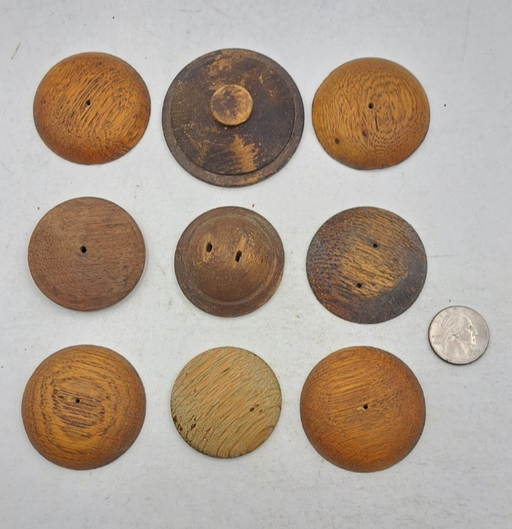 Antique Wooden Decorative Rosette Furnisher Wall Decorations Old Vintage Lot