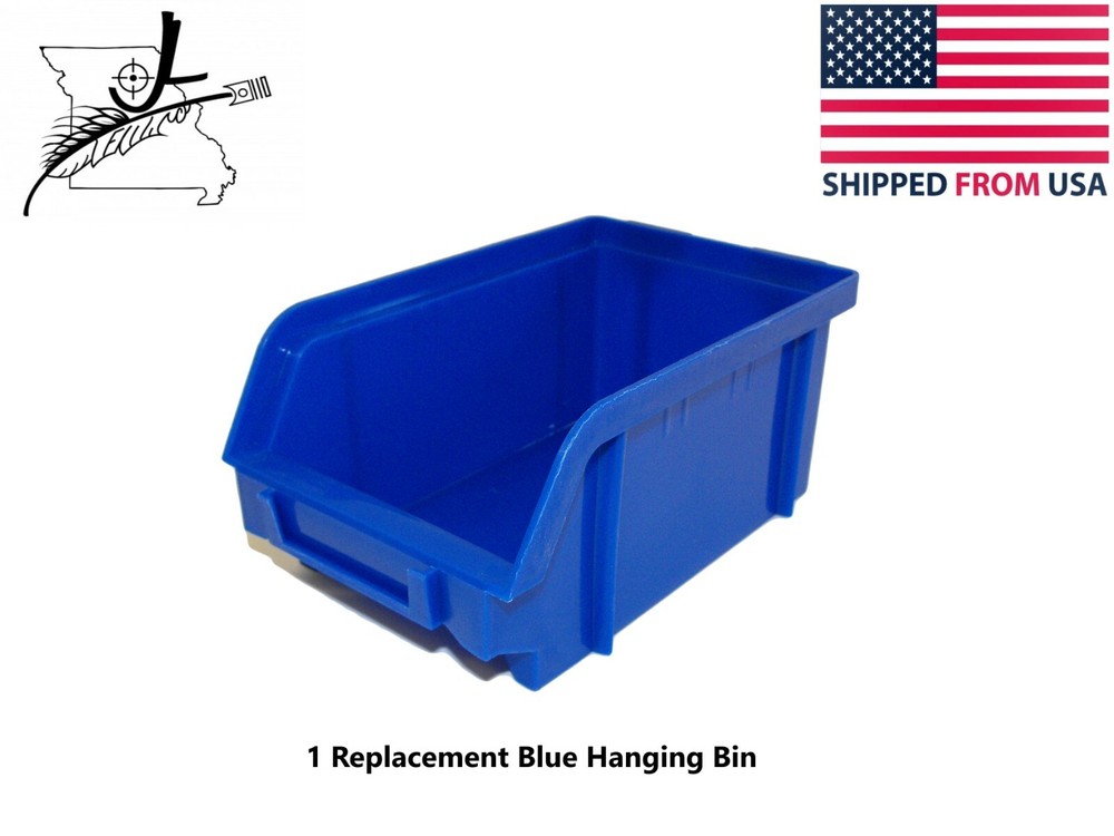 1 Harbor Freight Wall Mount Hanging Storage Bin Replacement Blue Large Bin Plast