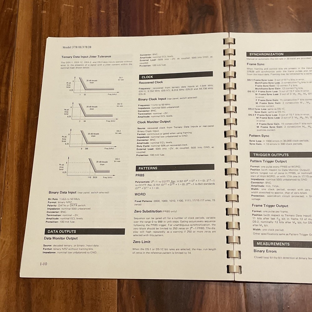 HP 3781B Pattern Generator & 3782B Error Detector Operating Manual 03781-90001