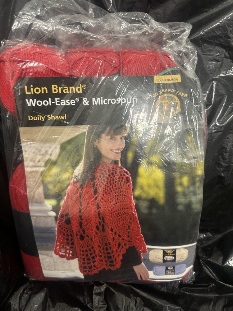 Lion Brand Doily Shawl Kit