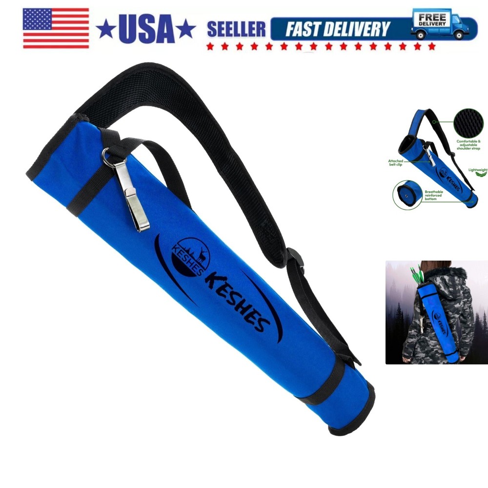 Archery Back Arrow Quiver Holder - Adjustable Quiver for Arrows with Shoulder...