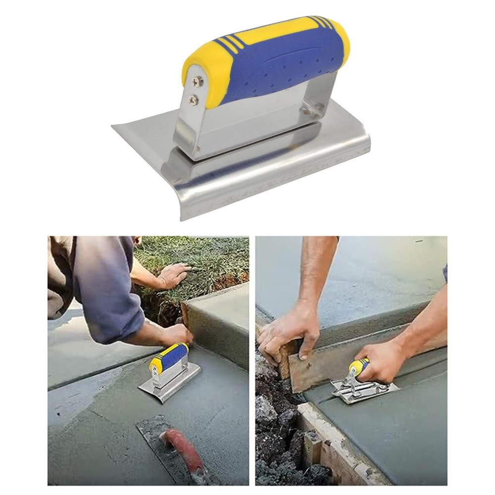 Drywall Corner Trowel Rubber Handle Lightweight Plastering Tool for Concrete