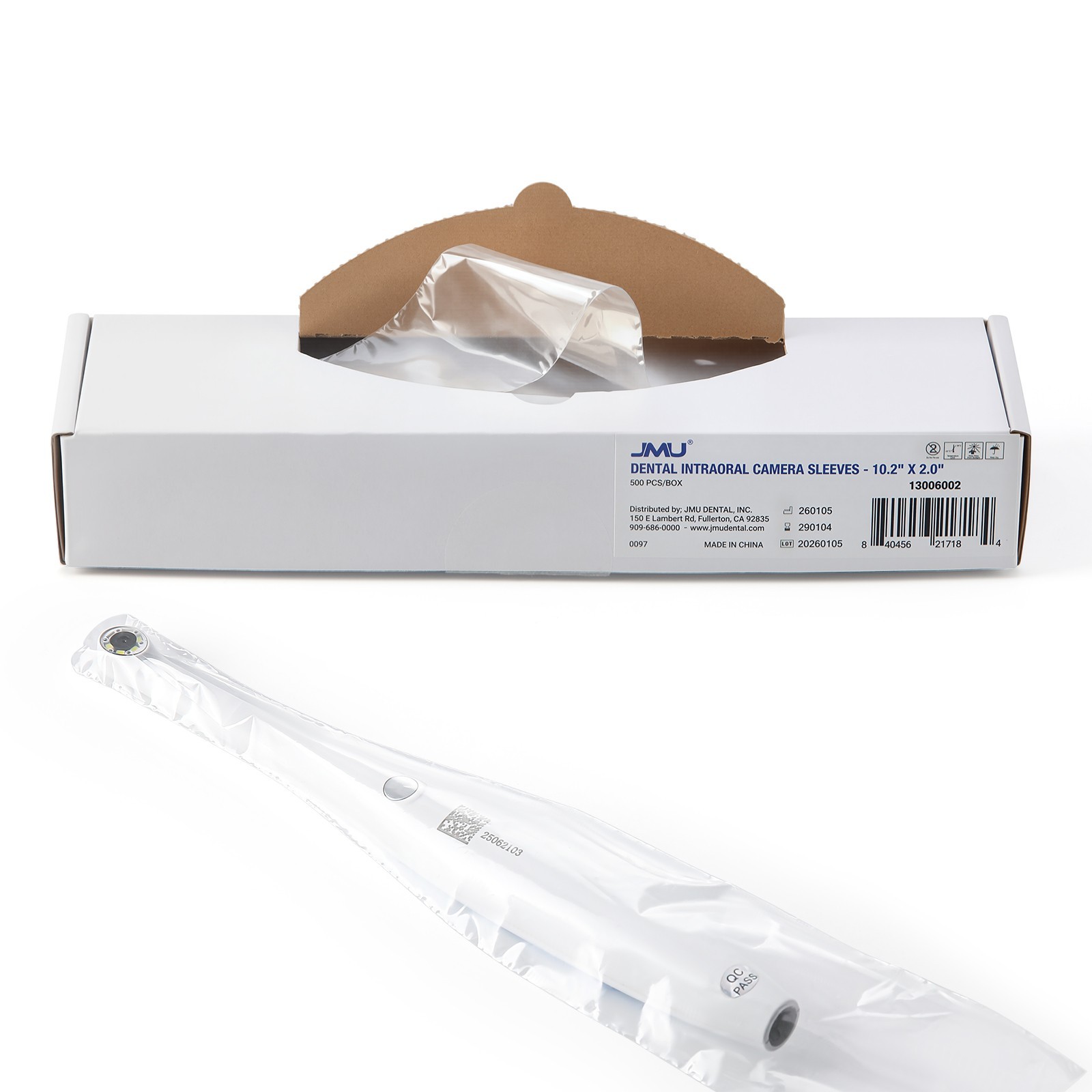 Lot Dental Disposable Intraoral Camera Sleeves Sheath Transparent 10.2＂x 2.0＂