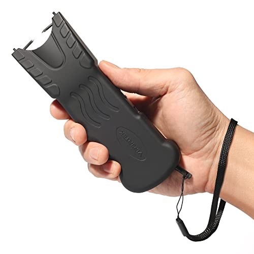 VIPERTEK Stun Gun with Safety Disable Pin LED Flashlight - Black