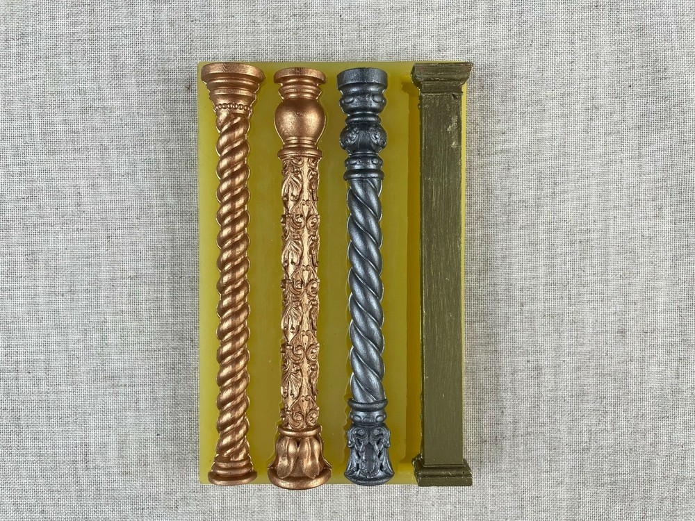 Silicone mold Half Column Miniature architectural column 1/12 scale Accessories