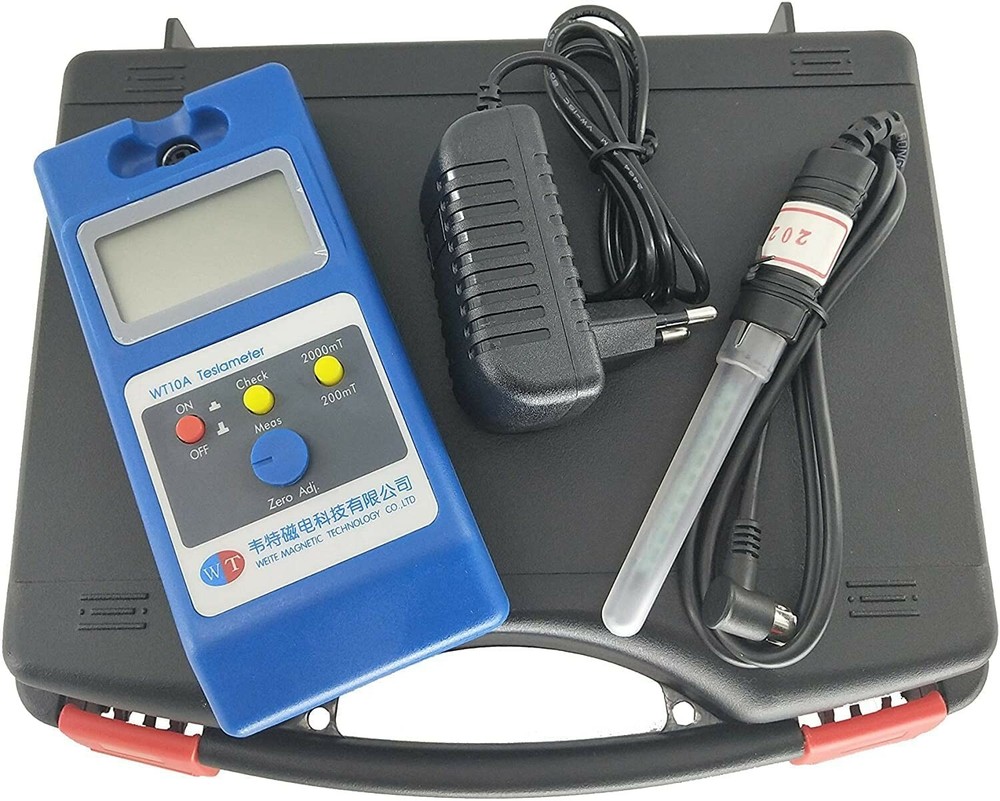 Tesla Meter Gauss Meter Surface Magnetic Field Tester NS Function Metal Probe