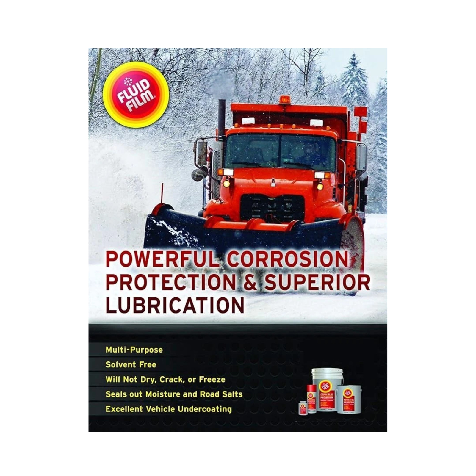 Fluid Film Rust Corrosion Penetrant Lubricant Preventative, Aerosol Can 6-Pack