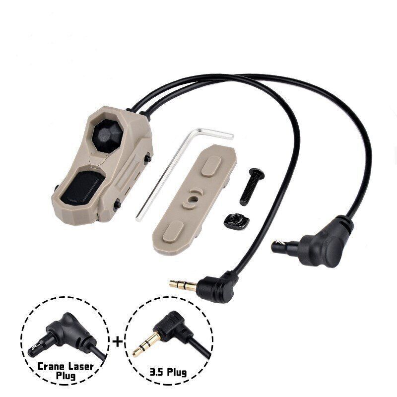 Tactical Flashlight Remote Dual Pressure Switch PEQ DBAL MAWL ModButton Control