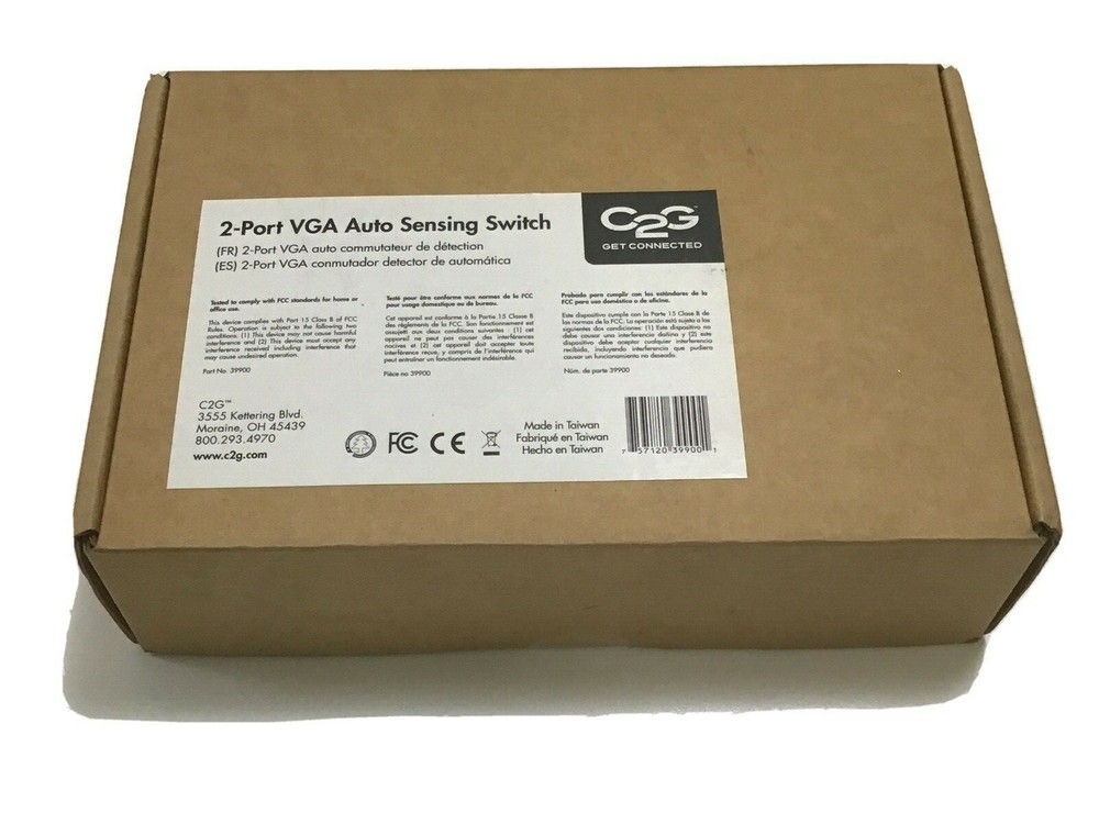 C2G 39900 2-Port VGA Auto Sensing Switch