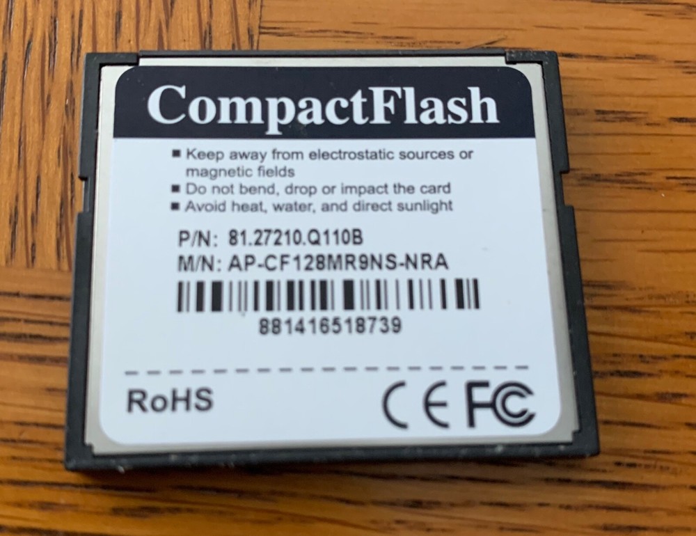 (1) APACER 128 MB Compact Flash