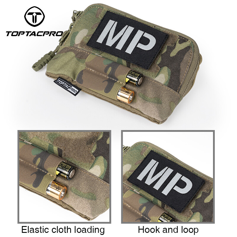 TOPTACPRO Tactical MOLLE Pouch Accessory Pouch Chest Storage Admin Panel Sundry