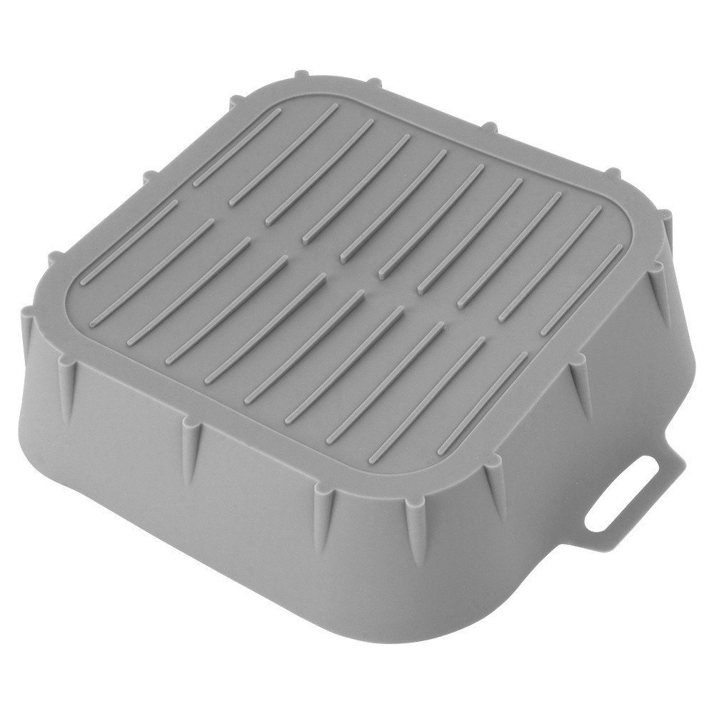 Silicone insert for air fryer, grey, 22 cm.