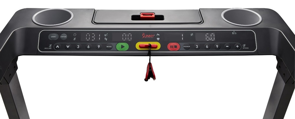 Foldable Treadmill Fully Assembled One Click Quick Button Auto Incline 20" Deck