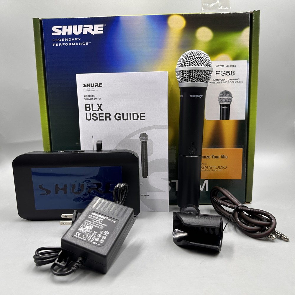 BLX24 PG58 Vocal System w/BLX4 Wireless Receiver and Handheld Transmit