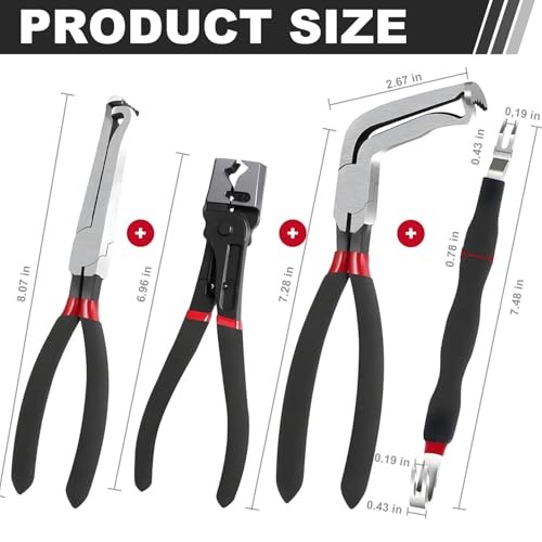 Electrical Disconnect Pliers, Electrical Connector Pliers Set 4-Black