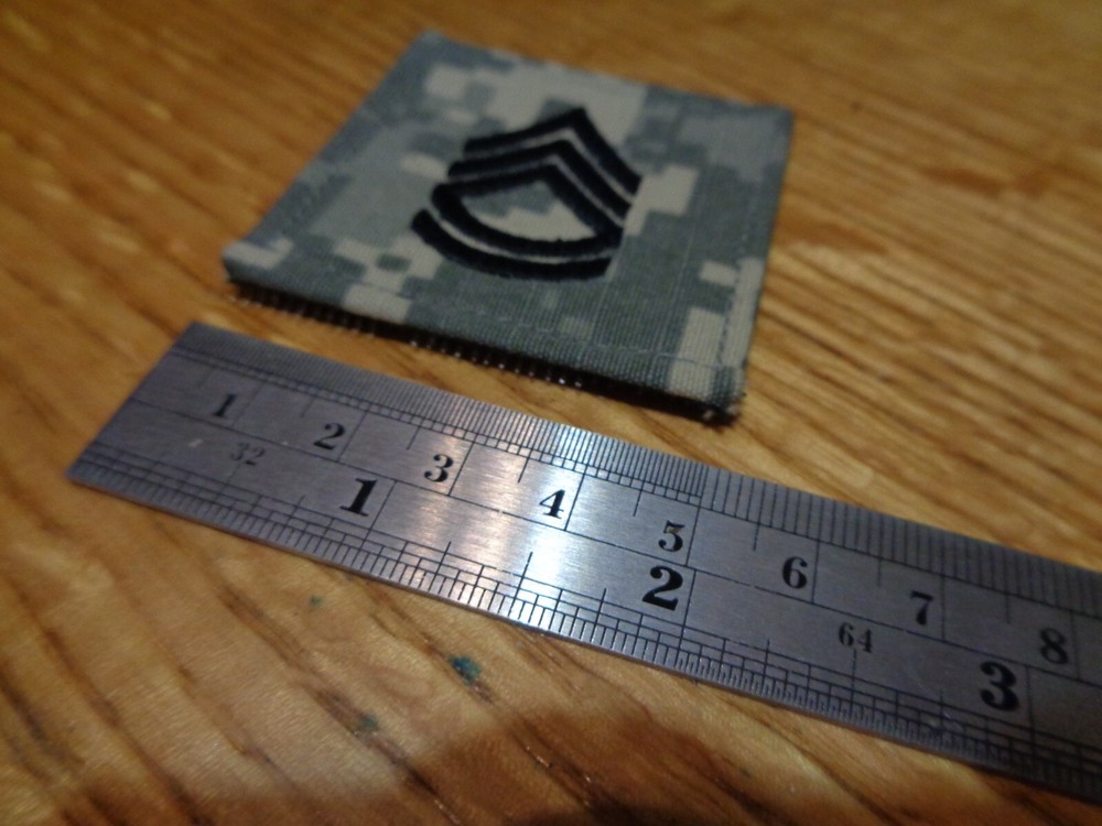 ACU E7 SERGEANT FIRST CLASS SFC Rank Patch Hook Fastener 2” X2” US Army NWOT