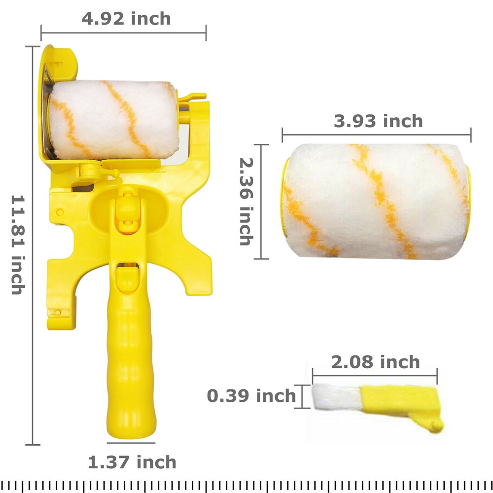 Multifunctional Clean-Cut Paint Edger Roller Brush Safe Tool for Wall Ceiling US