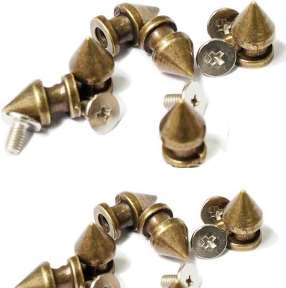 100pc 12mm Bronze Alloy Tree Spike Studs for Custom Leather Goods