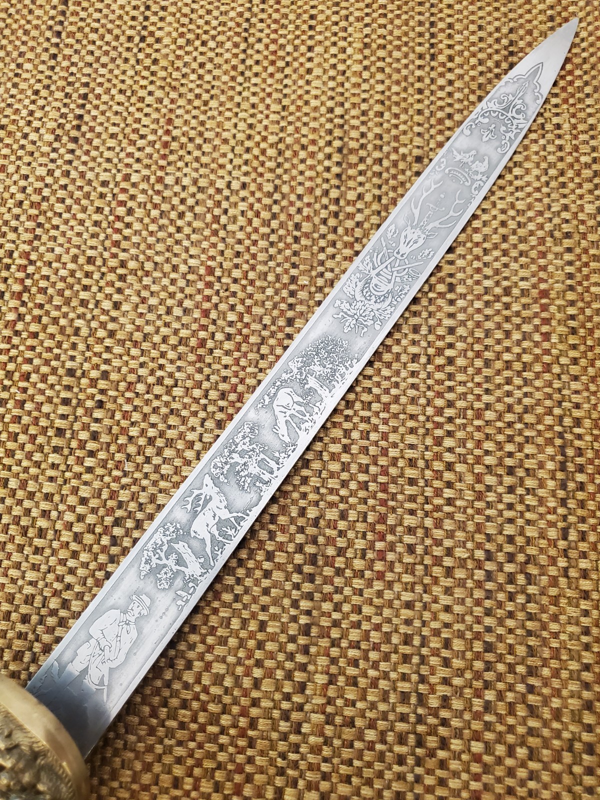 German Weyersberg & Co Solingen Hirschfanger Hunting Dagger"Gott Mit Uns" c.1900