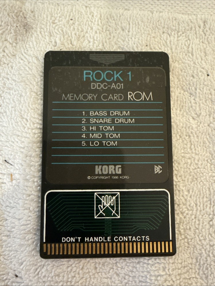 Korg DDC-A01  ROCK 1 Memory Card Rom for Drum Machine