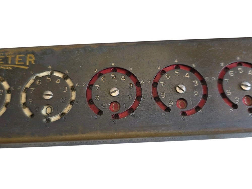 Vintage Addometer Adding Machine With Stylus & 11" Ruler