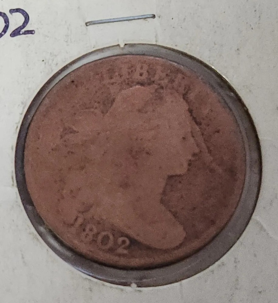 1802 Draped Bust Large One Cent Coin