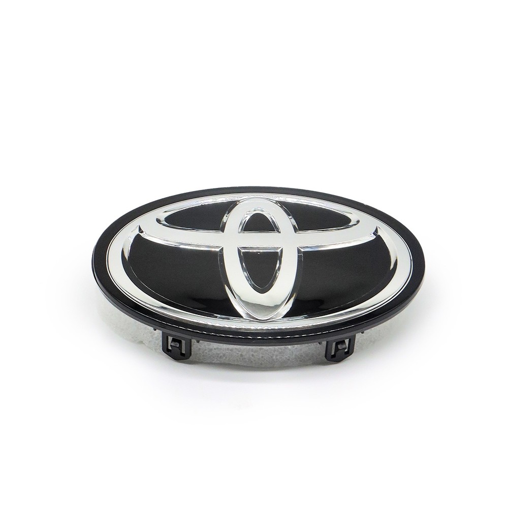 53141-42020 For Highlander 2016-2019 Black Chrome Badge Cover Front Grill Emblem