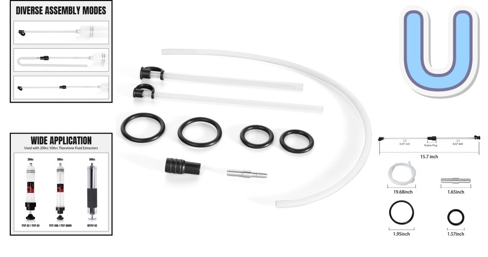 Versatile Fluid Extractor Pump Set | Includes 50cm Hose & Multiple Accessories