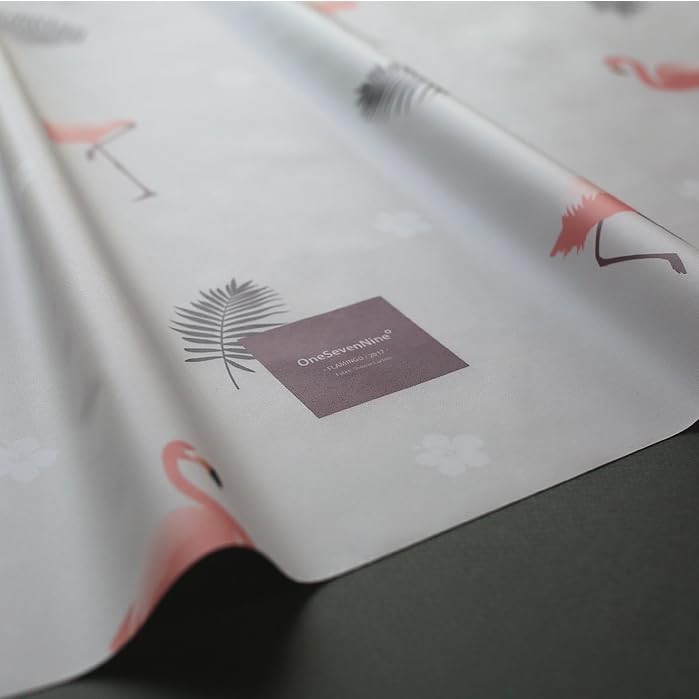 Quick-Dry Lightweight Shower Curtain – Made in 71"W x 74"L (Pack of 1) Flamingo