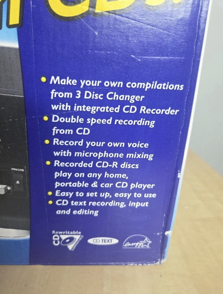 Philips 3-CD Changer CD-R Integrated Speed Dubbing Audio CD Recorder Open Box!!