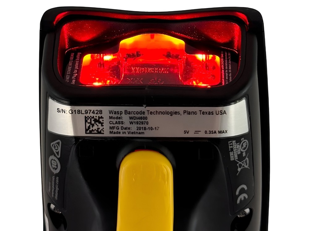 Wasp WDI4600 1D 2D Laser Handheld Barcode Scanner Reader w/USB Cable TESTED