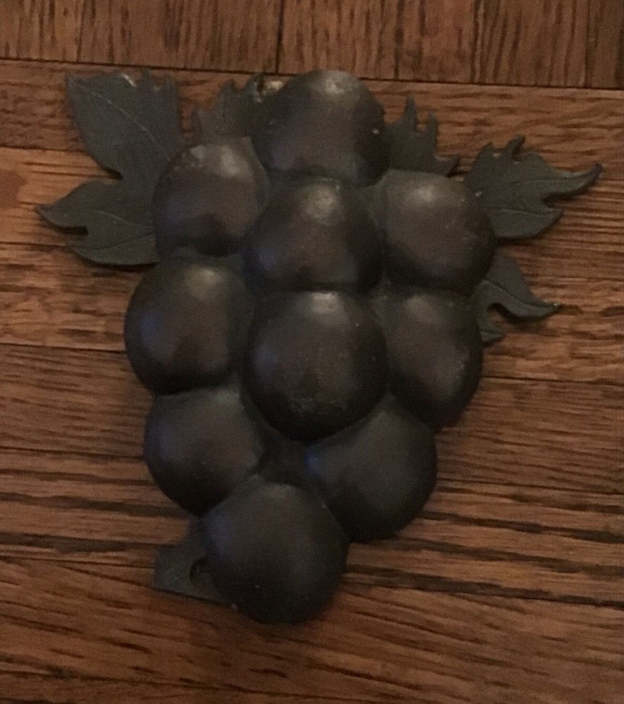 Grapes on Vine Cast Iron Door Knocker Rustic