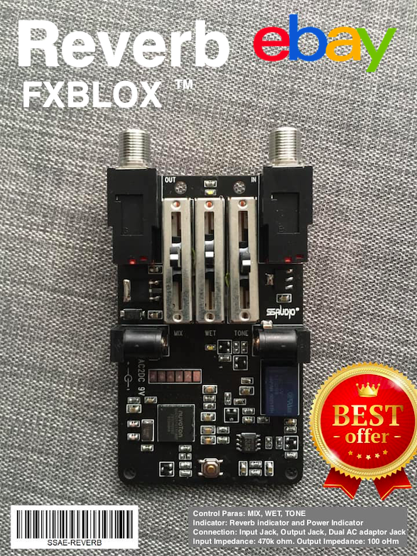 Guitar Pedal Effects Reverb Module GuitarEFX Spring Type Simulation