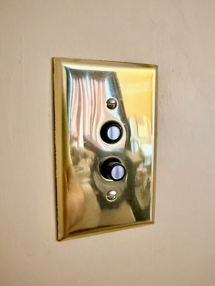 SOLID CLICK/CLUNK! Antique Reproduction Push Button Light Switch - Single Pole