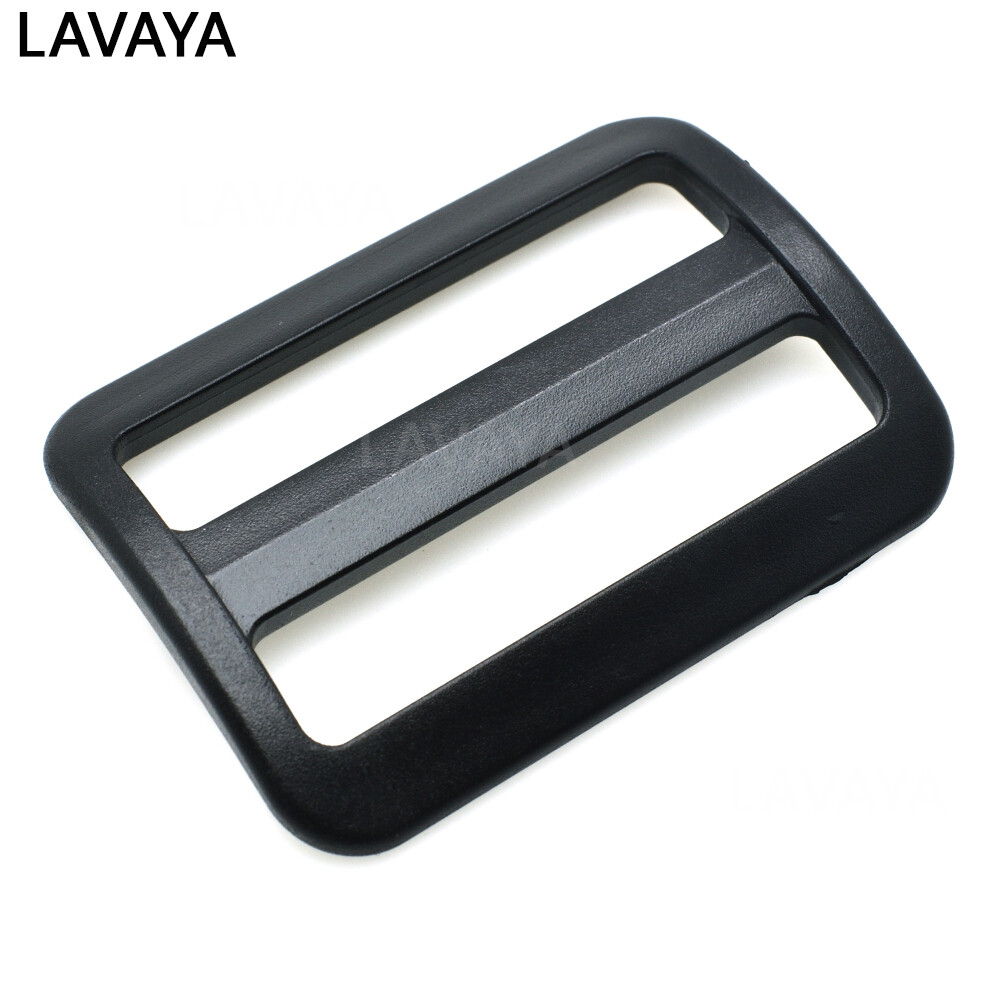2pcs/pack Pack 55mm Plastic Tri-Glide Slider Adjustable Buckle Black