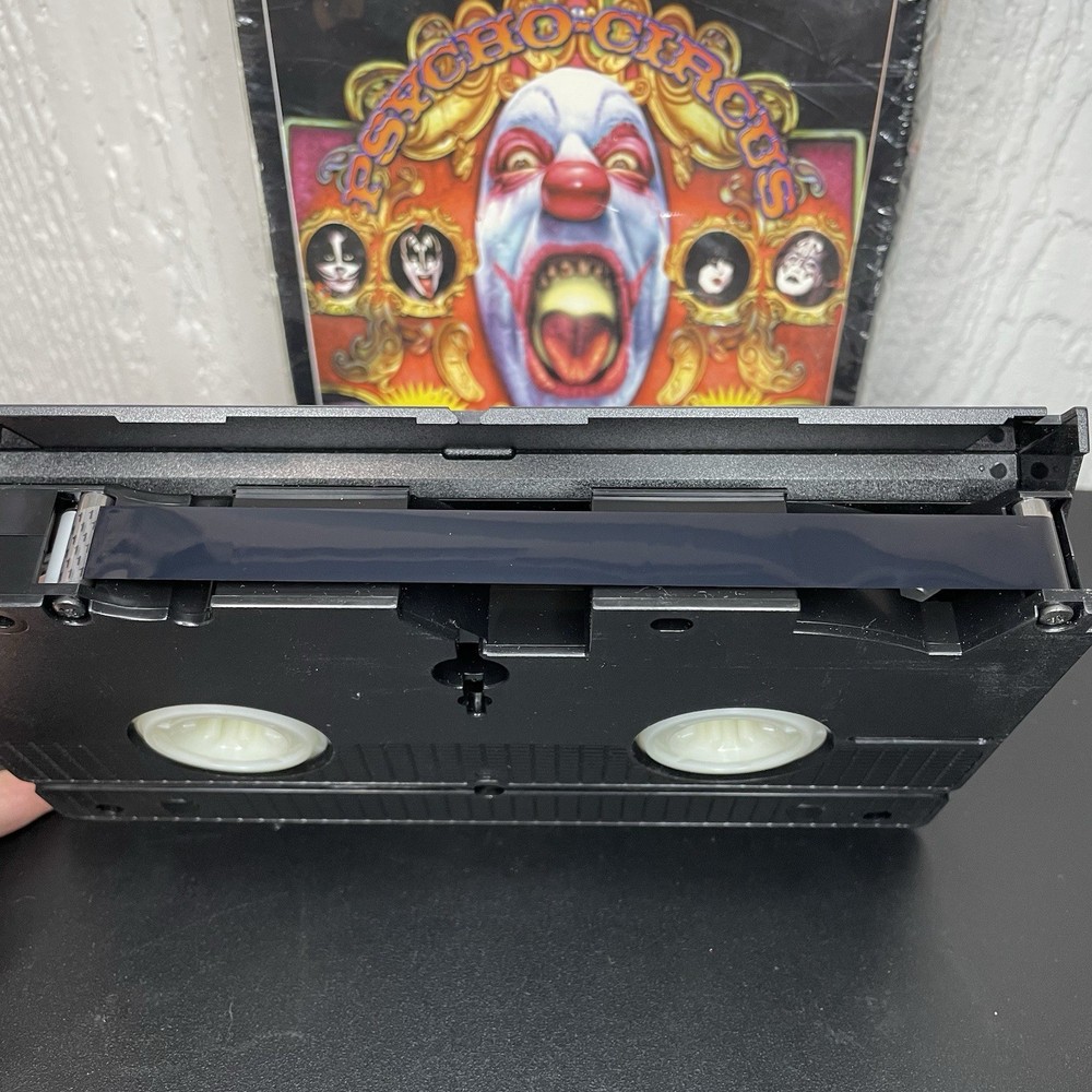 KISS Psycho Circus Tour Vintage Pewter Keychain + 3D Video VHS Tape Merch 1998