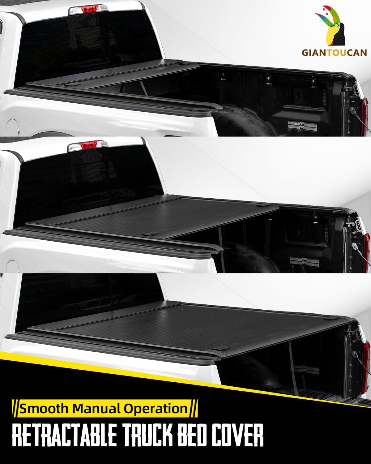 6.9ft Retractable Tonneau Cover for 20-26 Chevy Silverado/GMC Sierra 2500 3500HD