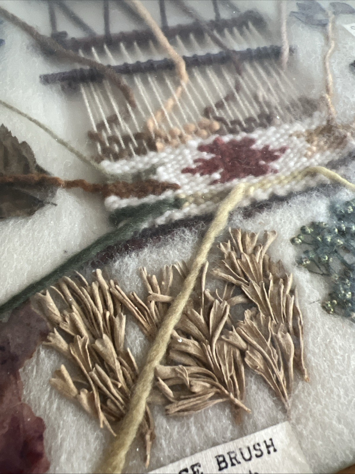 Handmade NATIVE AMERICAN PLANT DYE HERB ILLUSTRATED PICTURE SAMPLER WOVEN