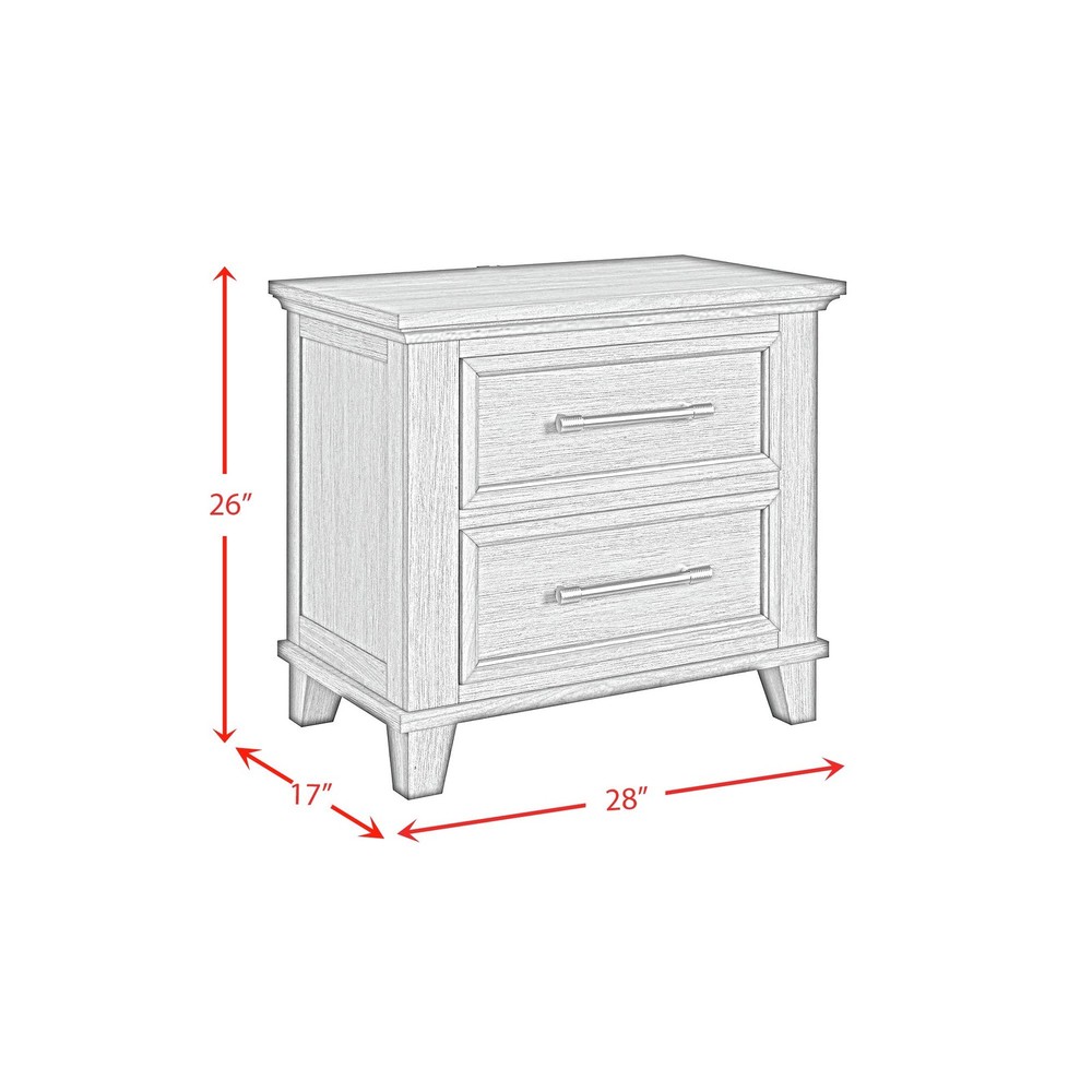 Henrik King Panel 3PC Bedroom Set in Ivory