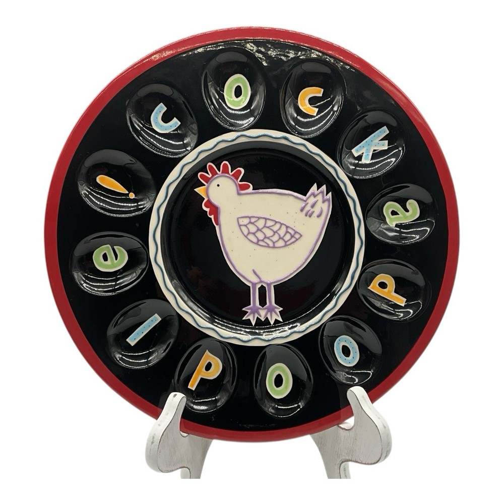 Cocadoodle Deviled Egg Platter by Becky Denny Vintage Serving Ware